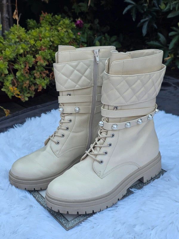 JustFab mid calf boots size 9.5