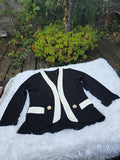 Black and white blazer