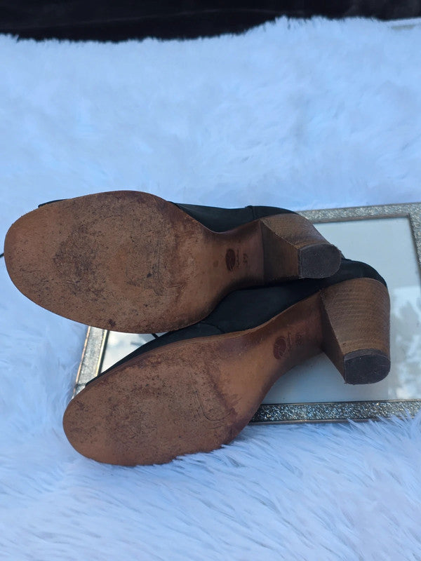 Hudson open toe leather ankle boots size 8