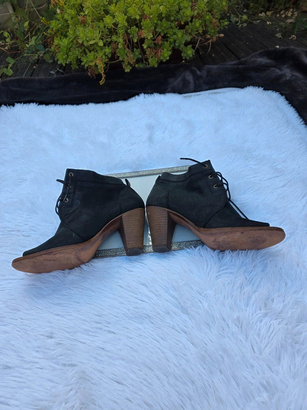 Hudson open toe leather ankle boots size 8