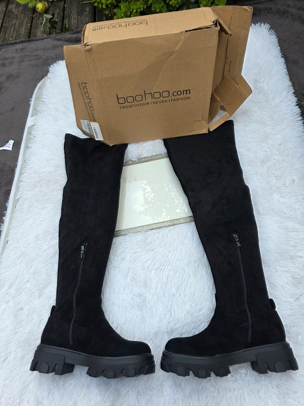 Boohoo over knee boots size 5