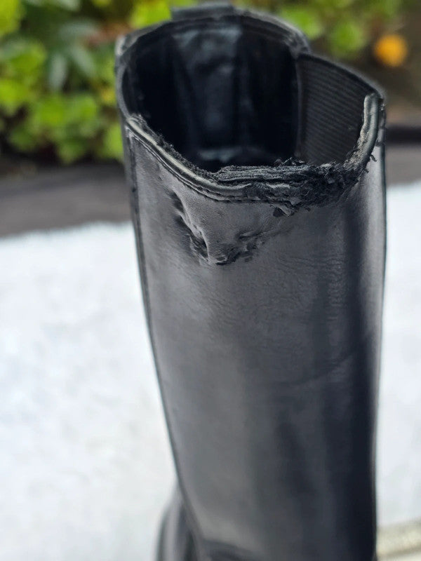 Primark combat style chunky sole mid calf boots size 6