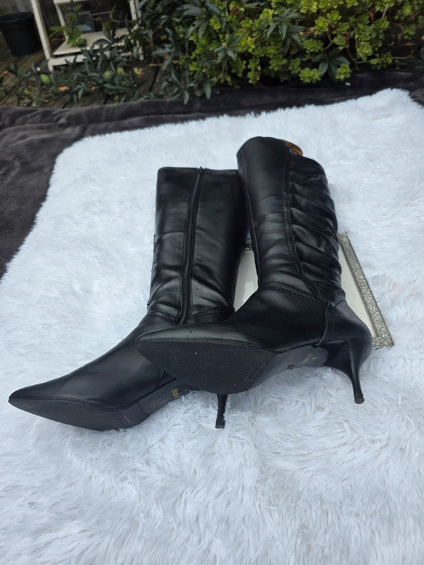 A Faith stiletto heel knee high boots size 9