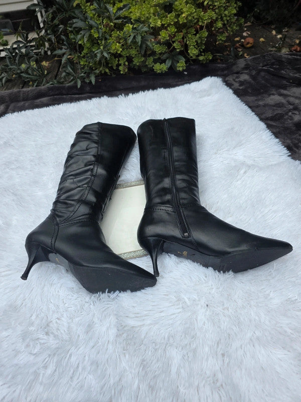 A Faith stiletto heel knee high boots size 9