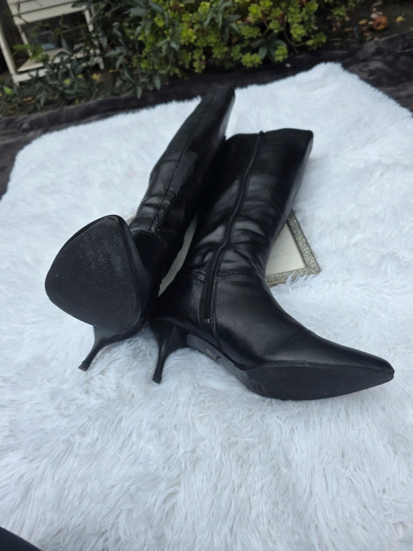 A Faith stiletto heel knee high boots size 9