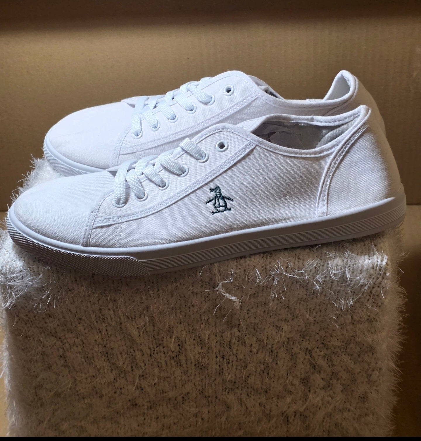 A Penguin Canvas Trainers, uk size 11, new never worn.