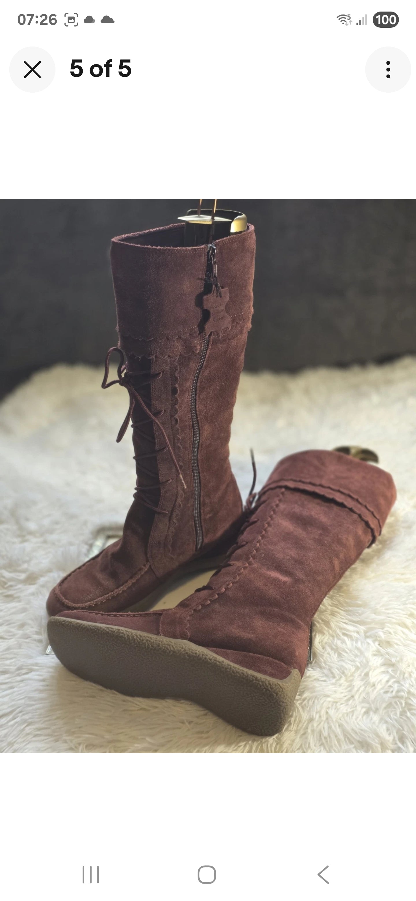 A Tammy Girl Knee-High Leather Boots size 6